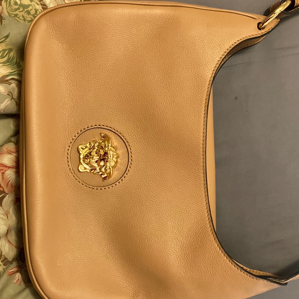 Versace caramel  La Medusa  medium hobo